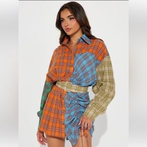Fashion Nova Flannel Dress